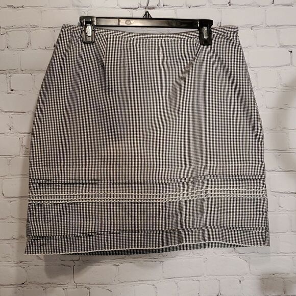Christopher & Banks Dresses & Skirts - Christopher & Banks black and white gingham plaid cotton skirt